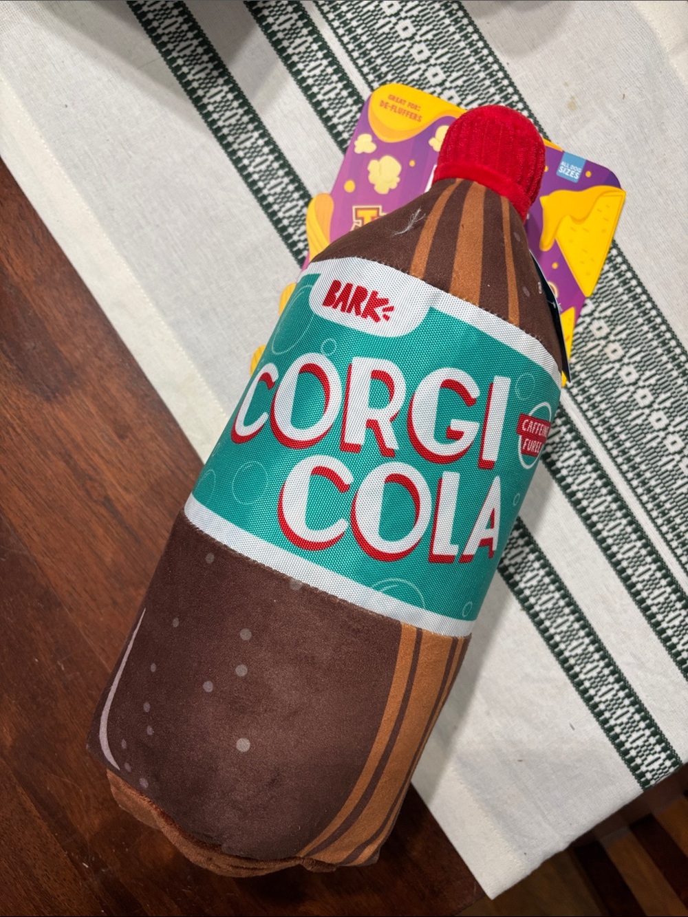 NWT Bark XL Corgi Cola Toy